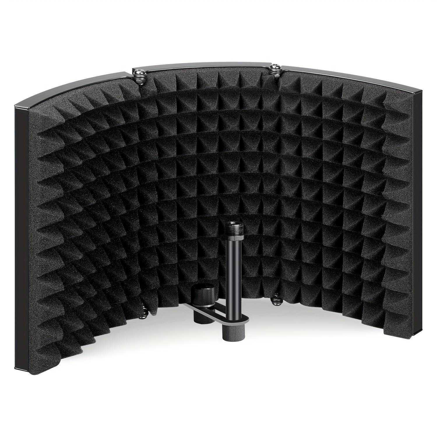 Panneaux pliables microphone couvercle insonorisé micro isolation bouclier  réduction du bruit filtre d'écran coupe-vent pour studio d'enregistrement  en direct