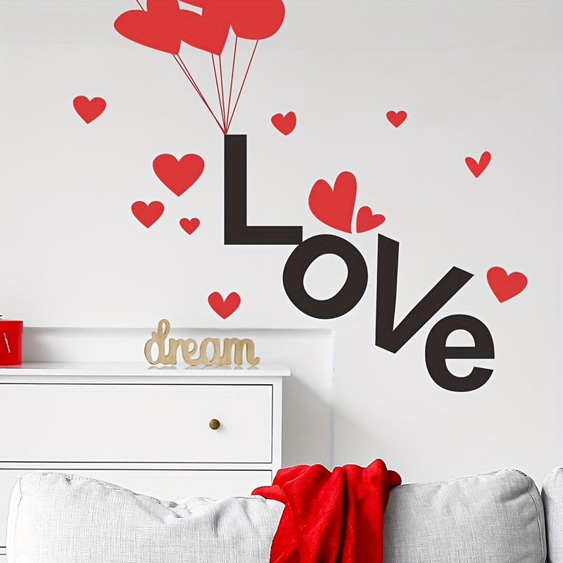 Removable Wall Sticker Background Wall Decoration Day Valentine's