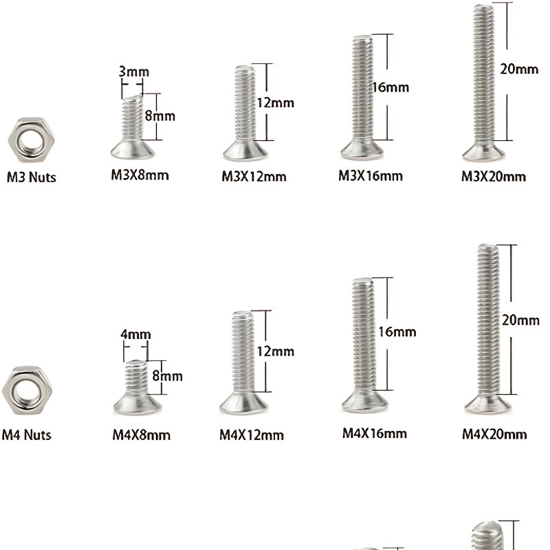 M2 M3 M4 M5 A4 Stainless Socket COUNTERSUNK Screws Allen Key Bolts Hex  Marine