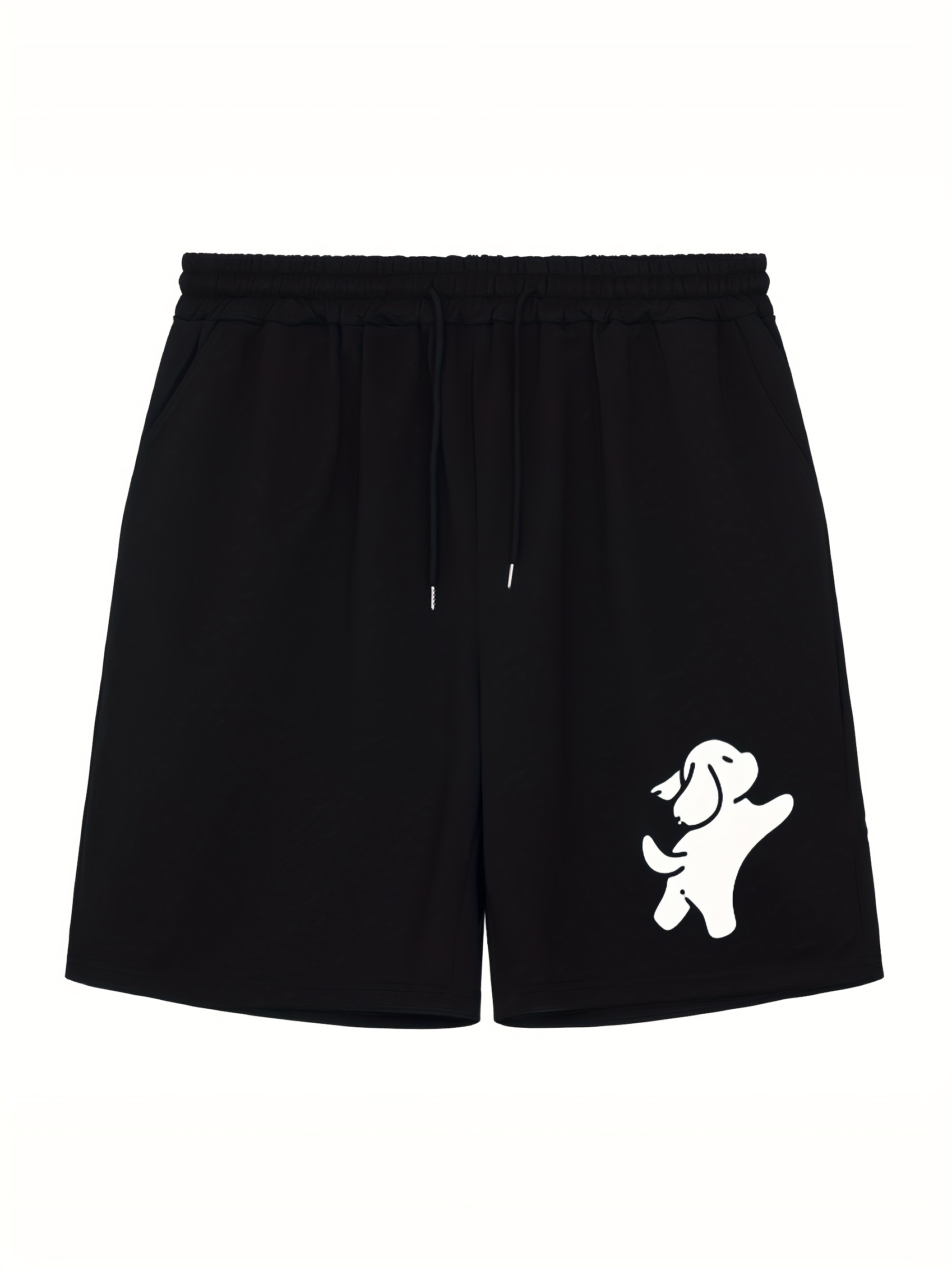  Cute Black White Animal Paw Print Running Shorts for