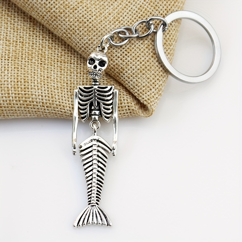 Skull Keychain for Men Personalized Car Keychains for Couples Fashion  Foldable Skeleton Key Chains Key Rings Bag Charm Gifts