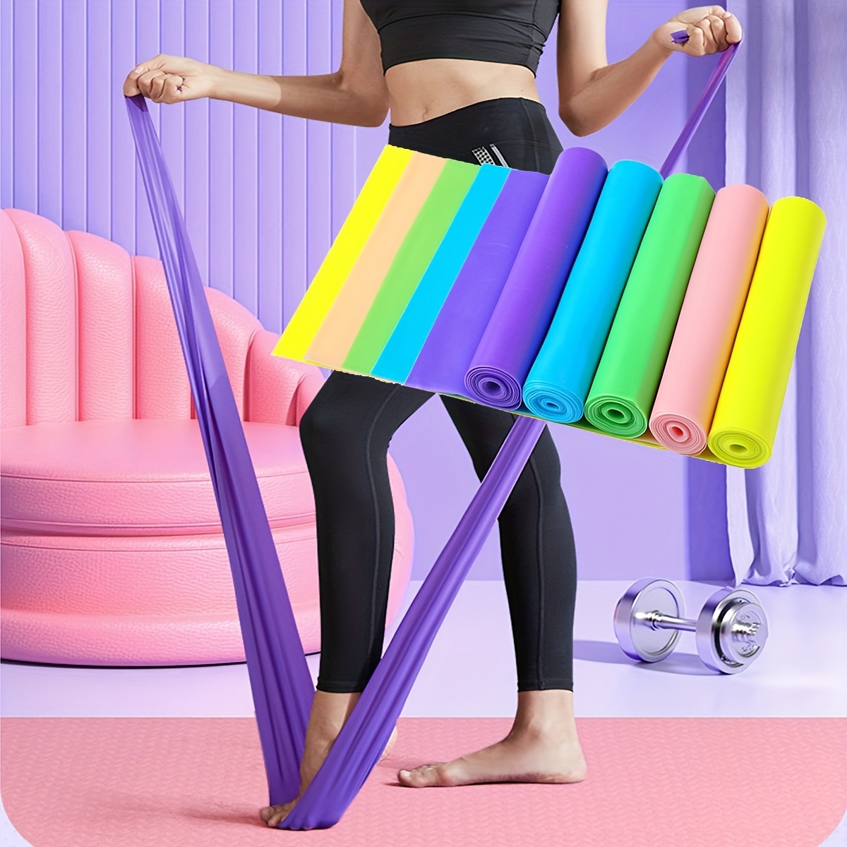 Women's Yoga Resistance Bands Elastic Tension Belts - Temu