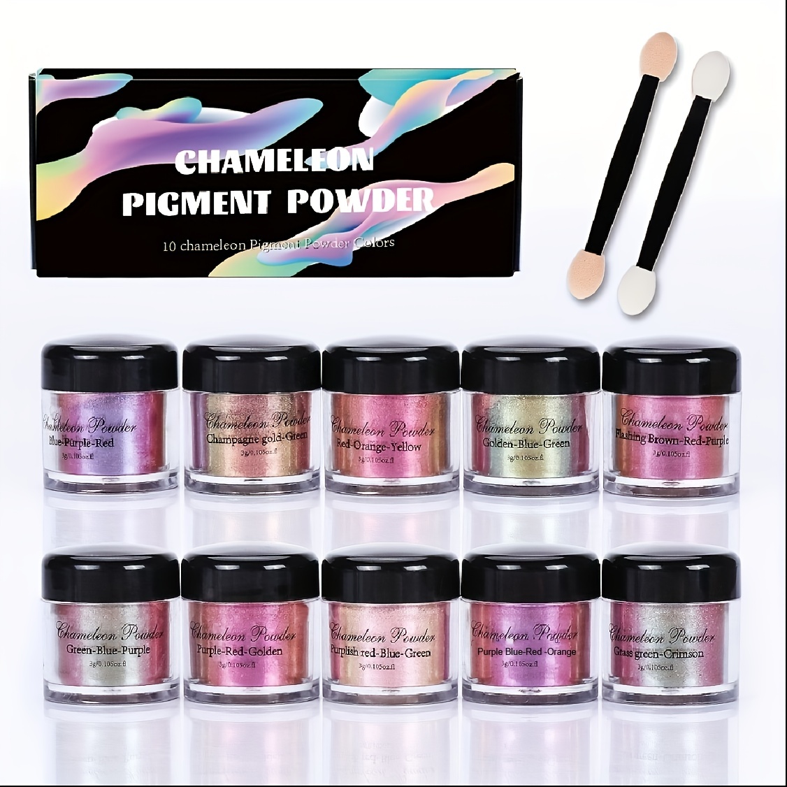 12 Piece Mirror Chameleon Pigment Set Create Magical Color Changing Jewelry  With Pearlescent Epoxy Resin Glitter - Toys & Games - Temu United Arab  Emirates