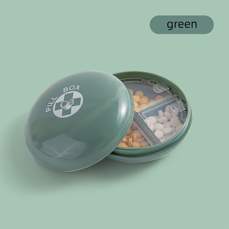 Round Shaped Mini Portable Medicine Box for Travel