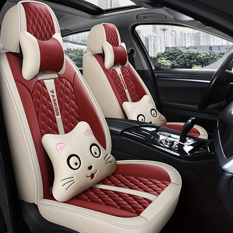 

New Car Seat Cover Fully Surrounded By 4 Seasons Universal Seat Cushion Faux Leather Special Female Seat Cover Winter Car Seat Cushion