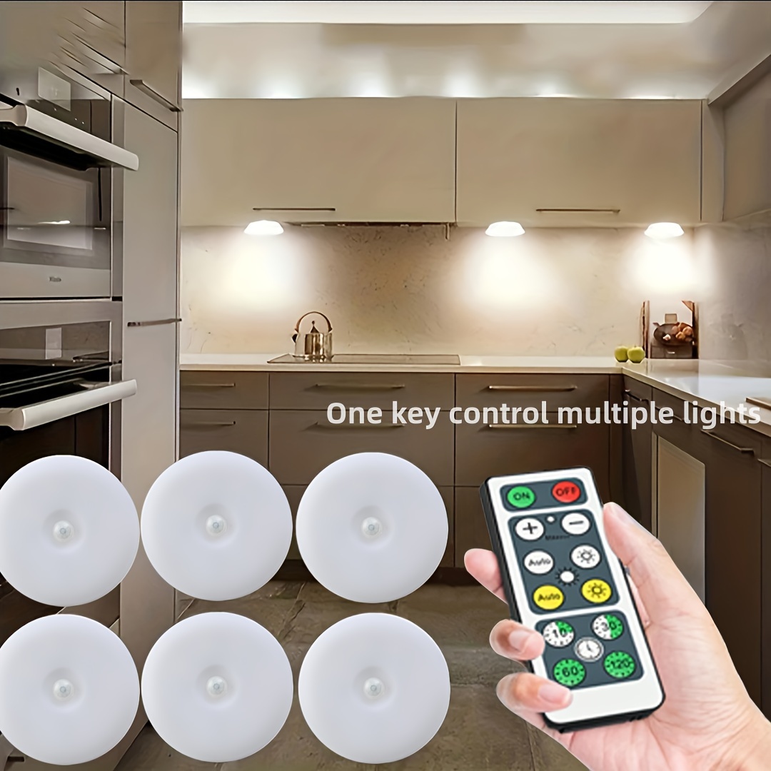 Lampe LED sans fil avec détecteur de mouvement pour placard, escalier,  couloir, cuisine, chambre à coucher (3pcs) (coquille d'argent (lumière  blanche)