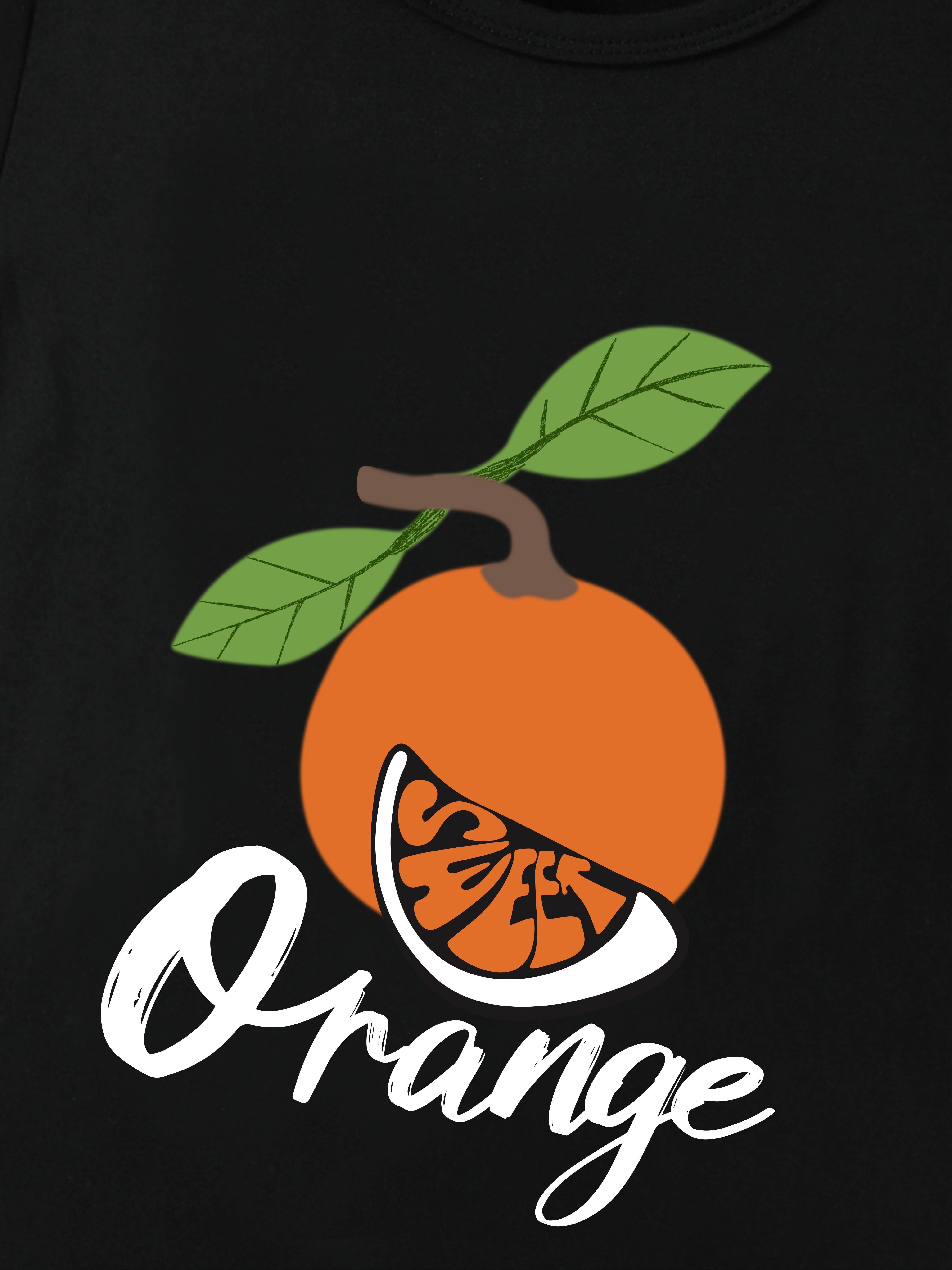 cute orange graphic tees