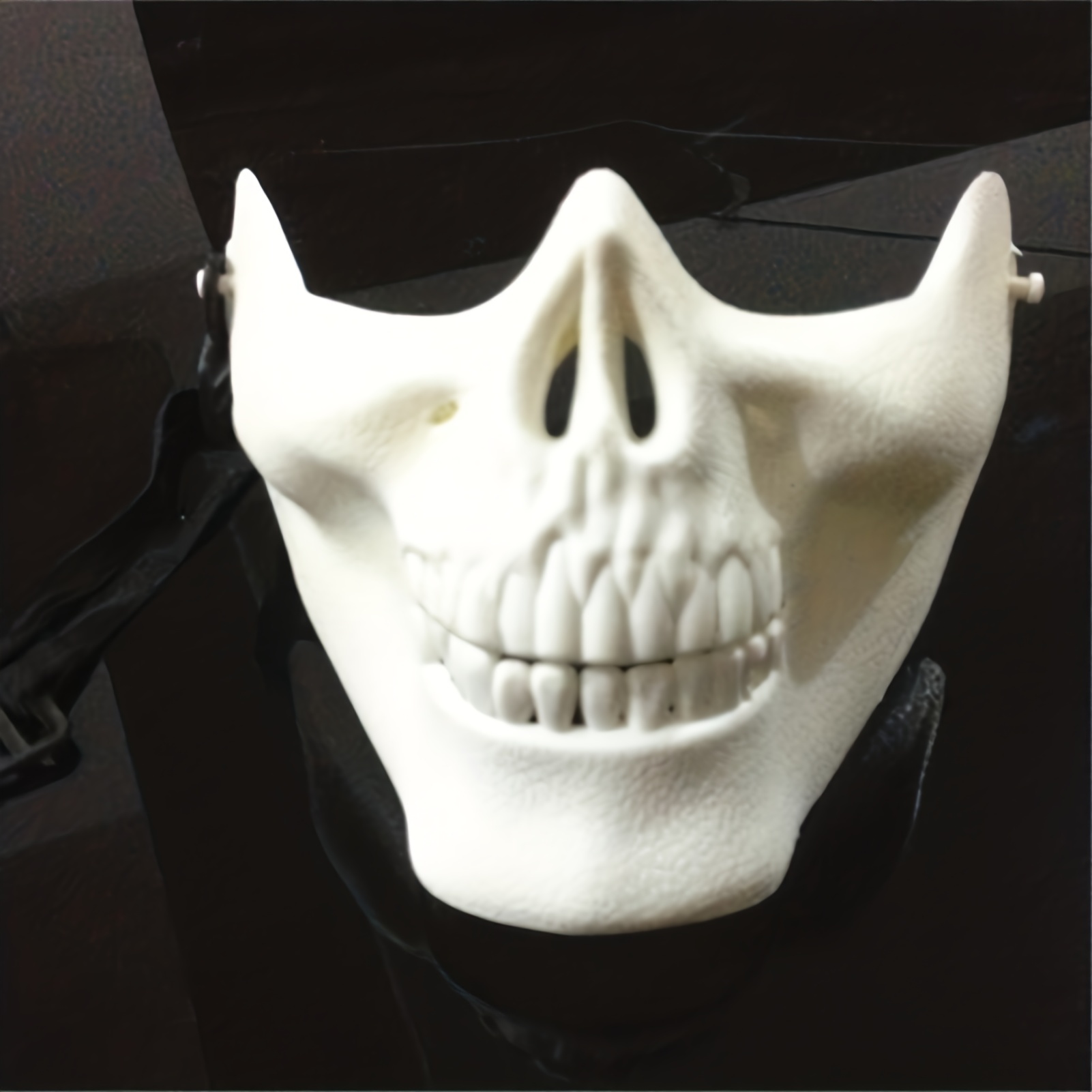 2pcs Punk Style Half Face Skull Mask Halloween Cosplay Costume Props