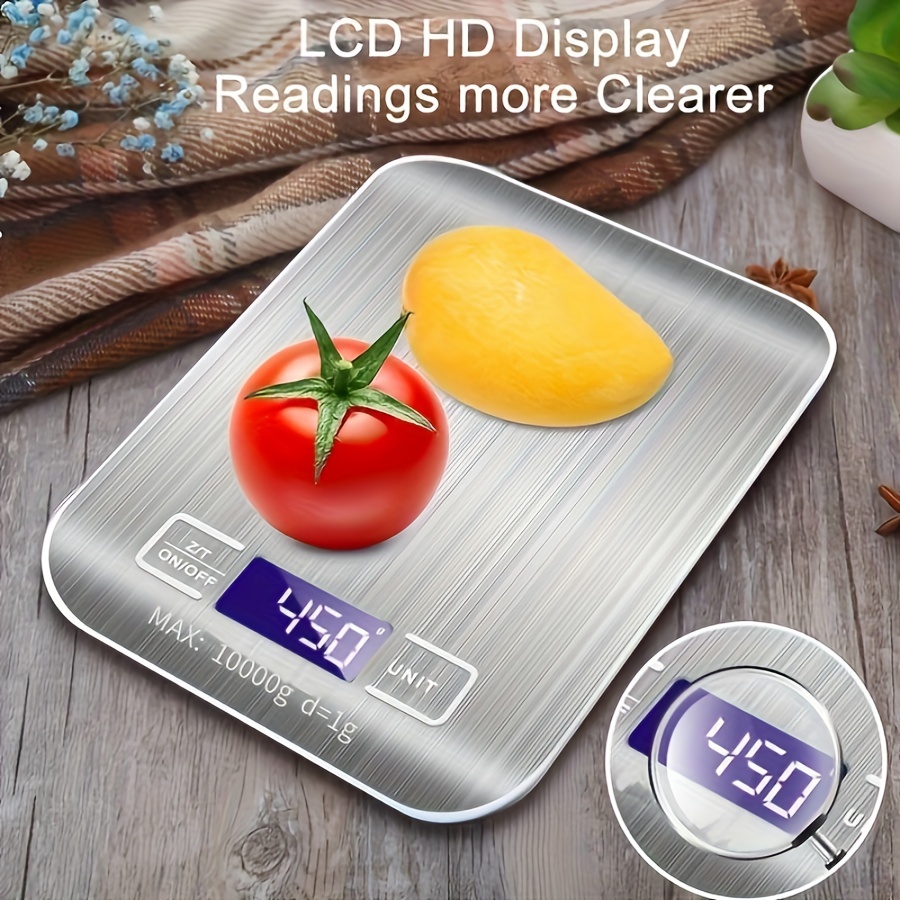 Usb Rechargeable Kitchen Food Scale With Lcd Display - Grams And Ounces For  Weight Loss, Baking, Cooking, Keto, And Meal Prep - Max Capacity / - Temu