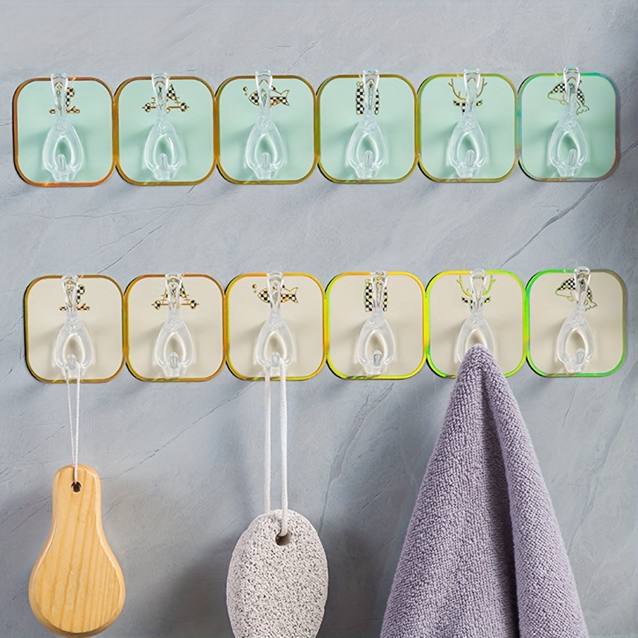 Transparent Wall Hooks Hangers Self Adhesive Door Wall - Temu