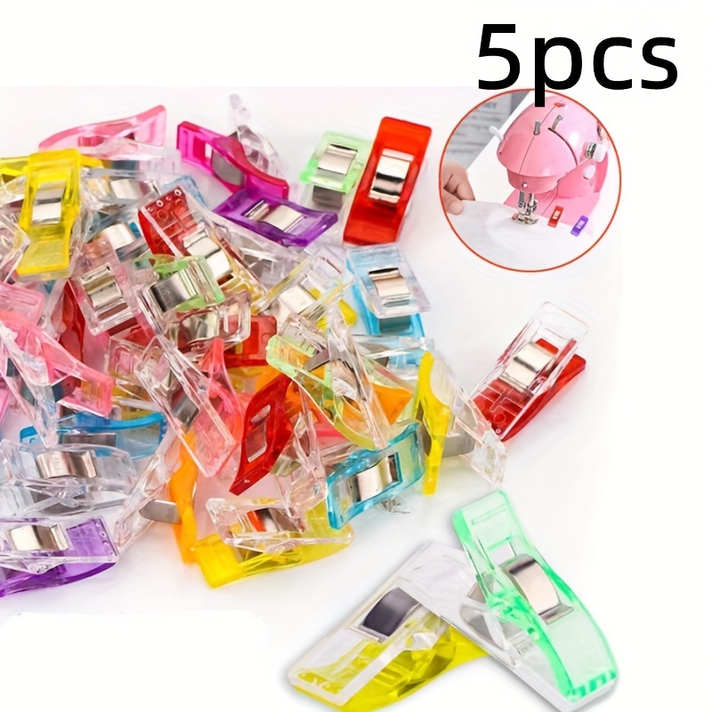 100pcs Sewing Clips Multicolor Craft Clips Plastic Sewing Binding Clamps  Wonder Clips for Quilting Crafting Knitting Crocheting 