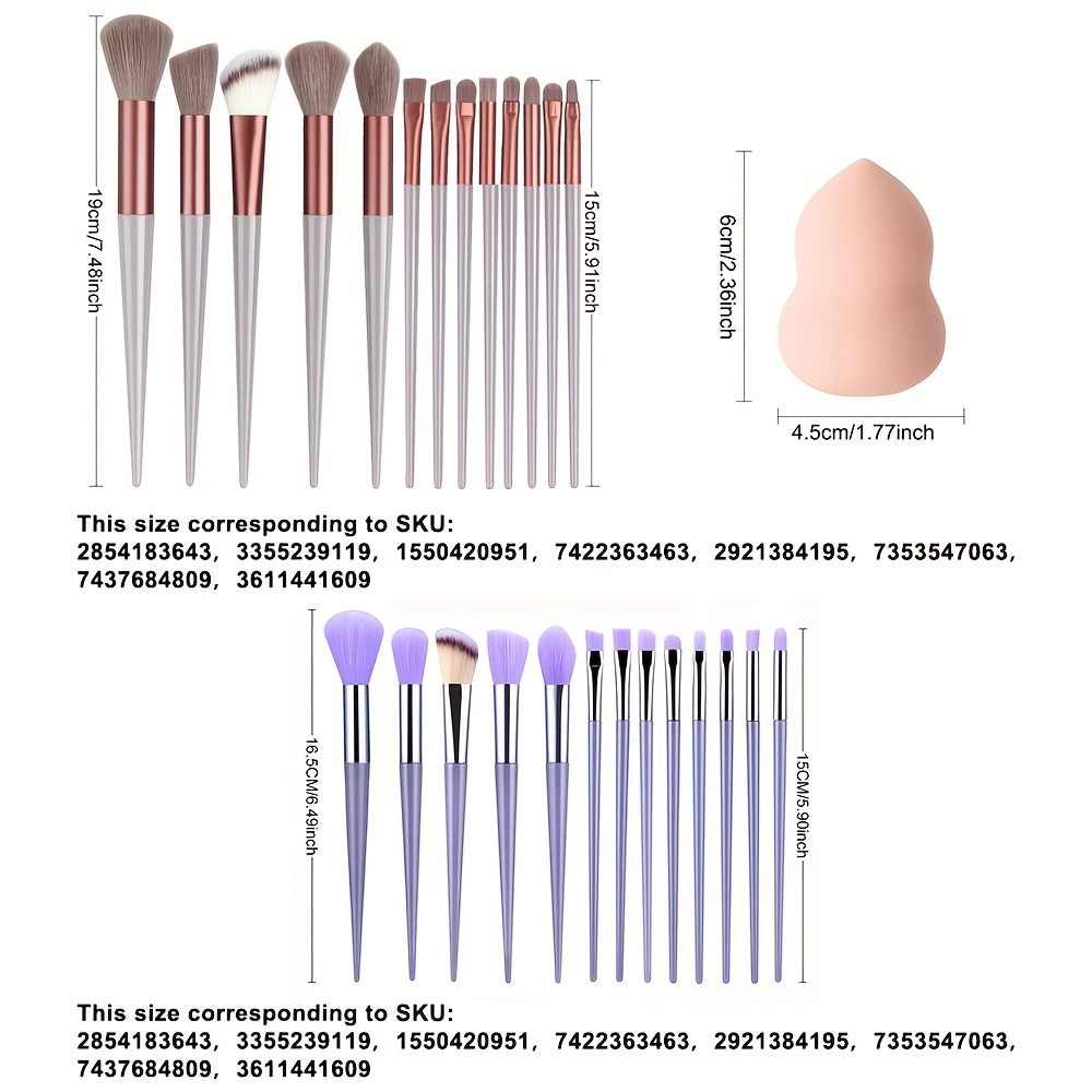 14 Pezzi Set Pennelli Trucco Morbido Soffice Professionale - Temu Italy