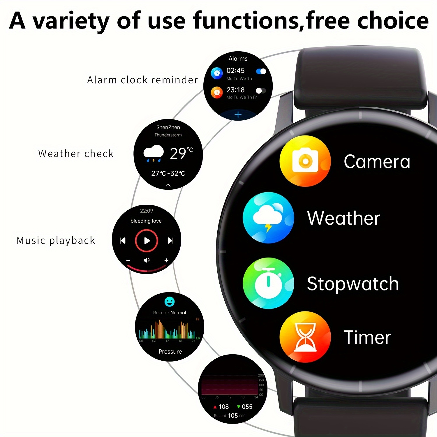 MEGAFFARI - TESOFIT Smartwatch 1.3'AMOLED HD Display
