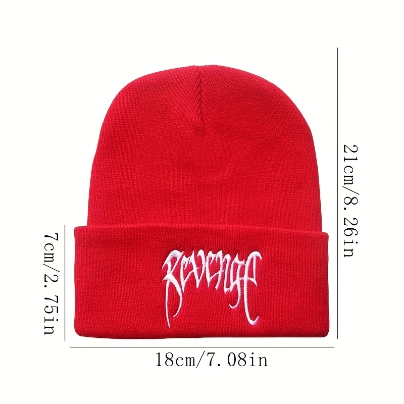 Men Letter Embroidered Beanie