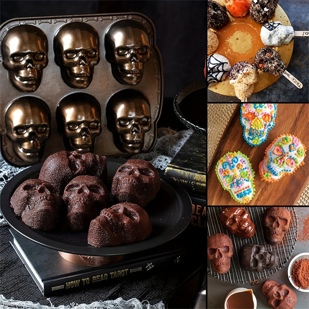 Silicone Skull Cake Pan - Perfect For Halloween Parties And Home Decor -  Clearance Weird Stuff - Vintage Baking Tools - Pirate Cake Tin - Summer And  Winter Bakeware - Temu