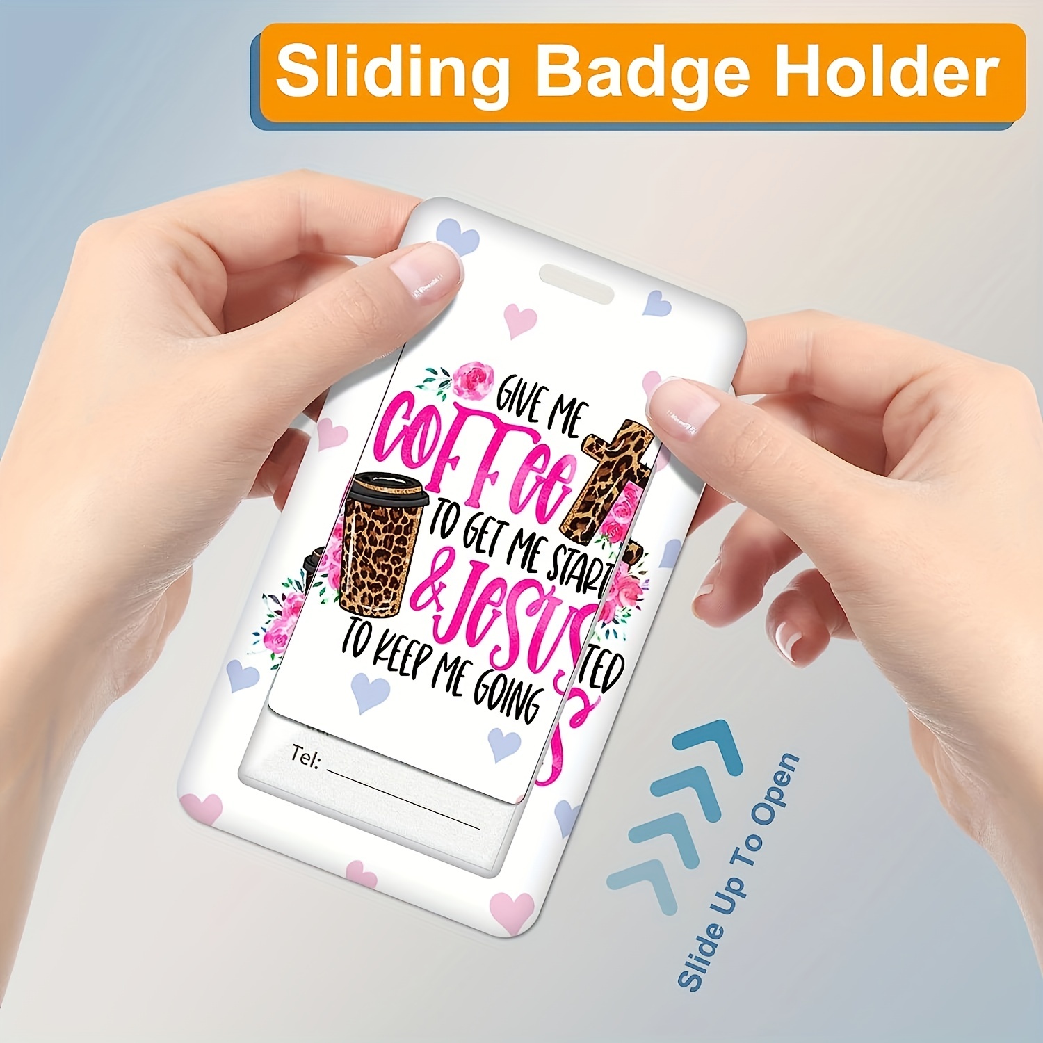 Plifal Badge Holder with Retractable Reel, Cute Funny ID Name Tag