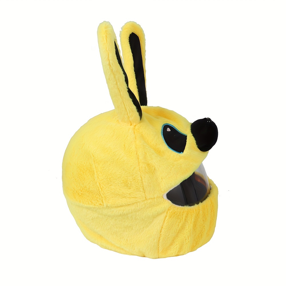 Couvre-casque de Moto en peluche, couverture complète en forme de  lapin/chèvre, accessoire amusant