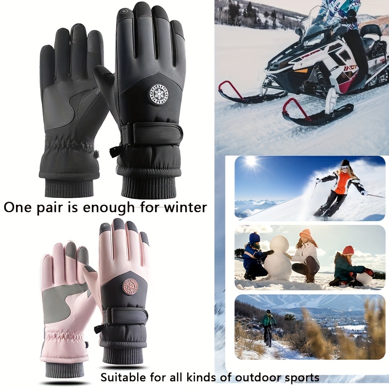 Windproof Cycling Gloves Men Women Winter Waterproof Fleece - Temu