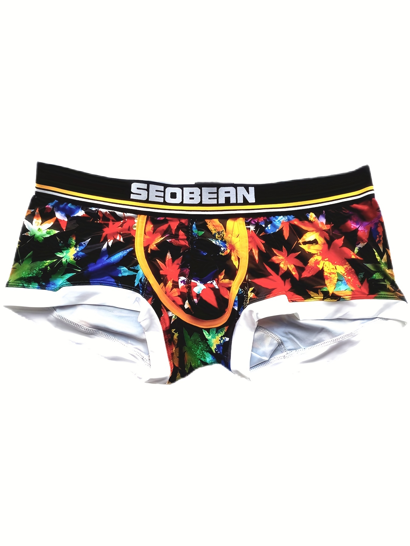 Men's Underwear Boxer Briefs Ice Silk Shorts Panties Bulge Pouch Underpants  Slim