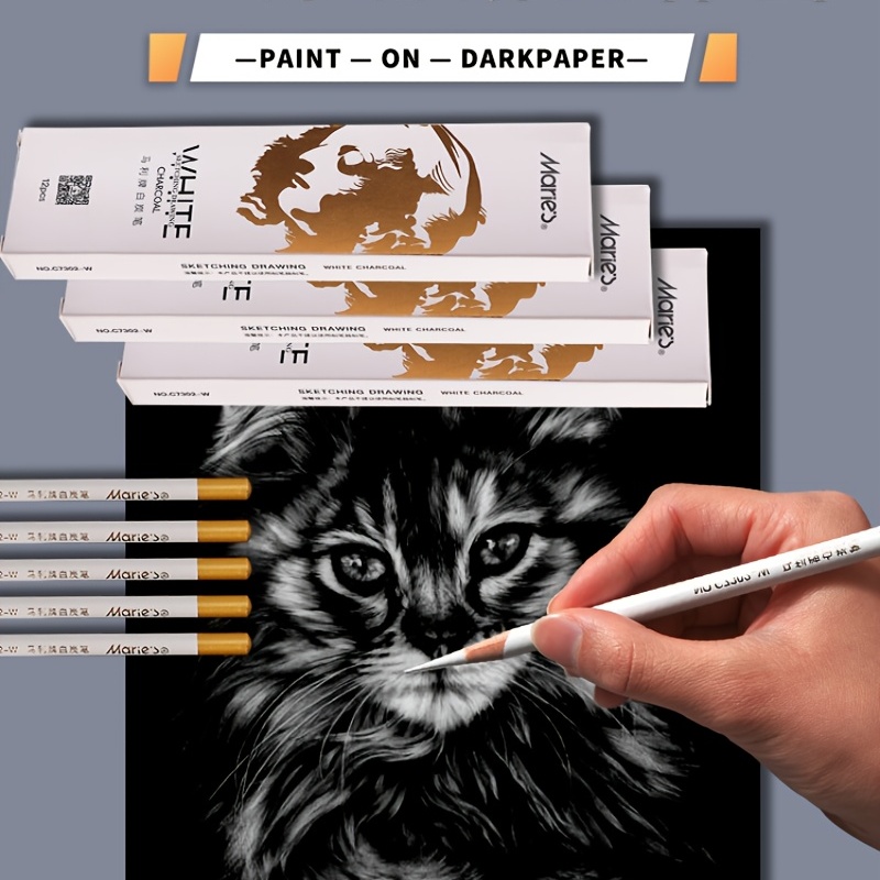 Marie's White Charcoal Pencil Authentic and Premium Quality [ Per Piece ]