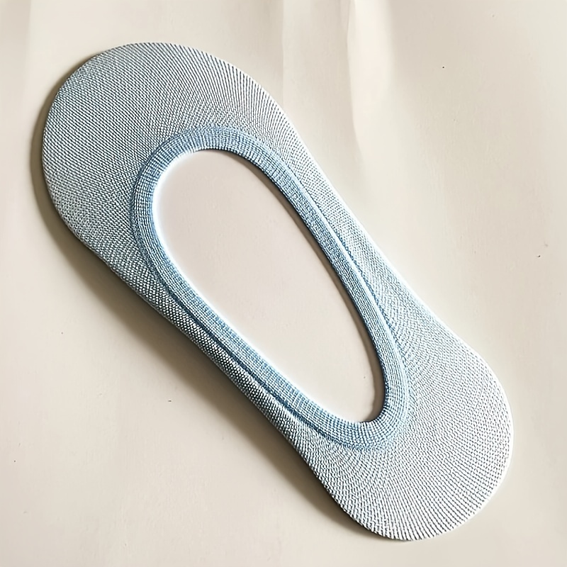 5 Pairs Simple Polyester Invisible Socks, Soft & Lightweight Low Cut Ankle Socks, Women'S Solid Color Knit Fabric Stockings & Hosiery