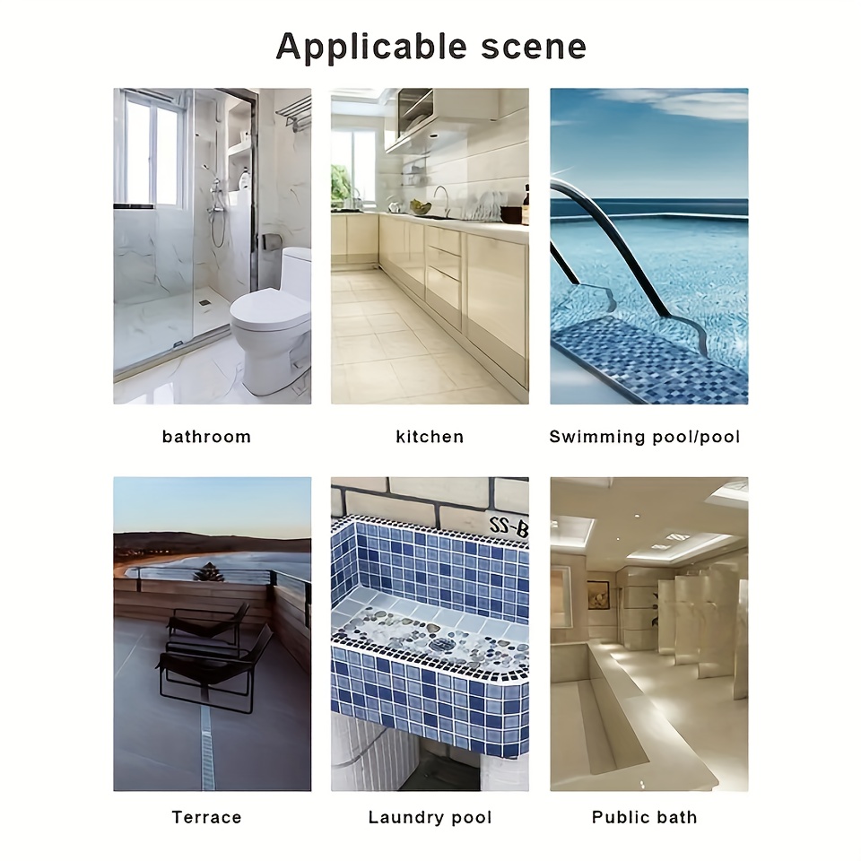Pegamento impermeable transparente para baño, sin ladrillos revestimiento  impermeable, material impermeable para pared exterior, azulejo de