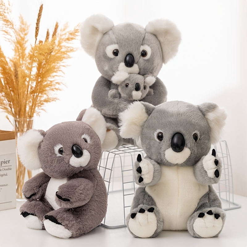 Roowest 2 almohadas de peluche de koala de 13.8 pulgadas, lindo oso koala,  juguete suave para regalo de Navidad, cumpleaños, decoración de habitación