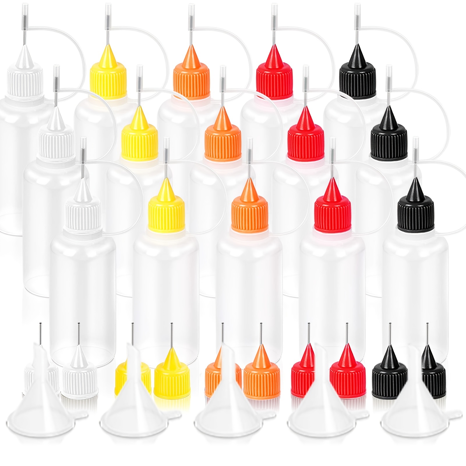 10Pcs 10ML Craft Tool Empty Plastic Bottle Glue Applicator Needle Tip  Squeeze