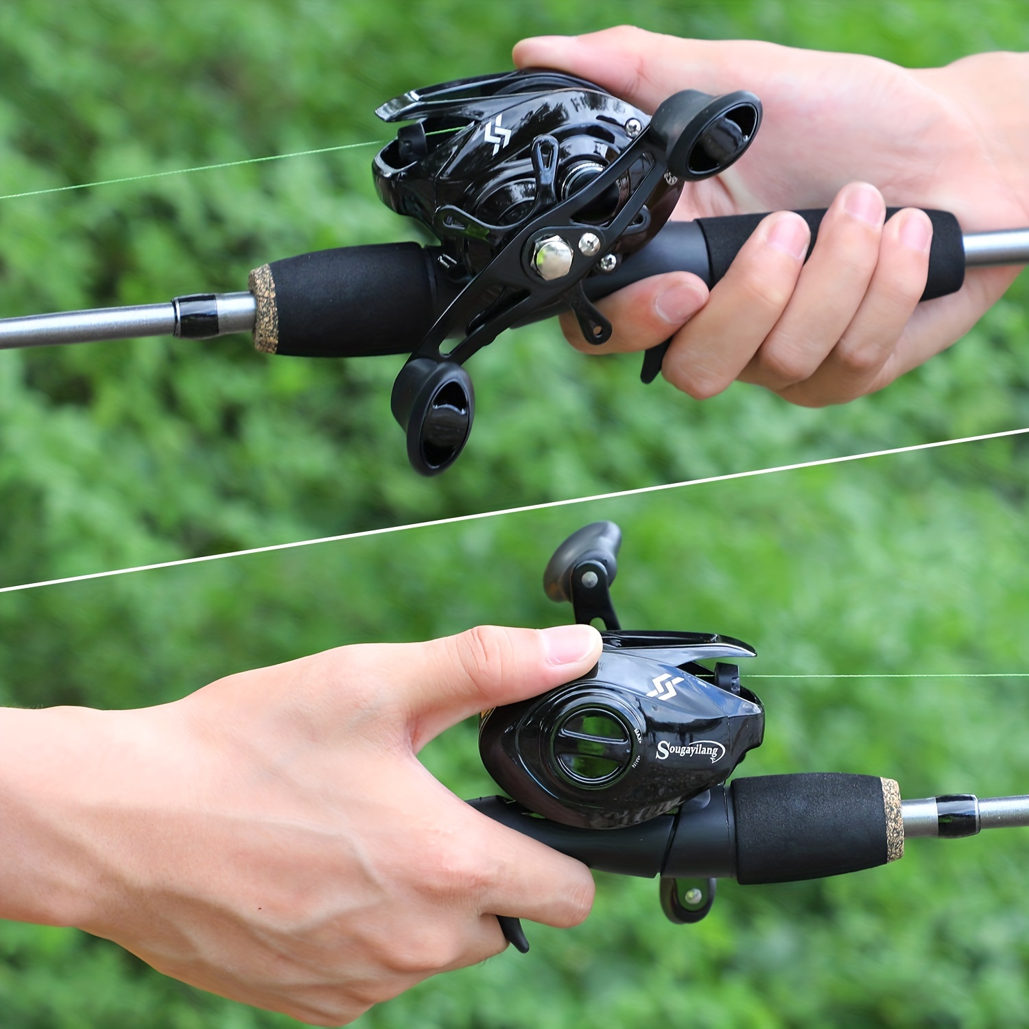 Baitcasting Fishing Rod Reel Combos Eva Handle Fishing Pole - Temu United  Kingdom