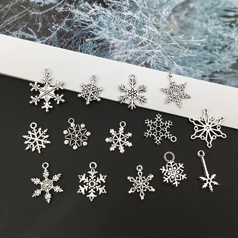 1Box 187pcs DIY 10 Pairs Christmas Snowflake Charm, Earring Making Kit, For  Jewellery Making, Alloy Snow Glass Beads, Star Bead, Women Craft, Antique