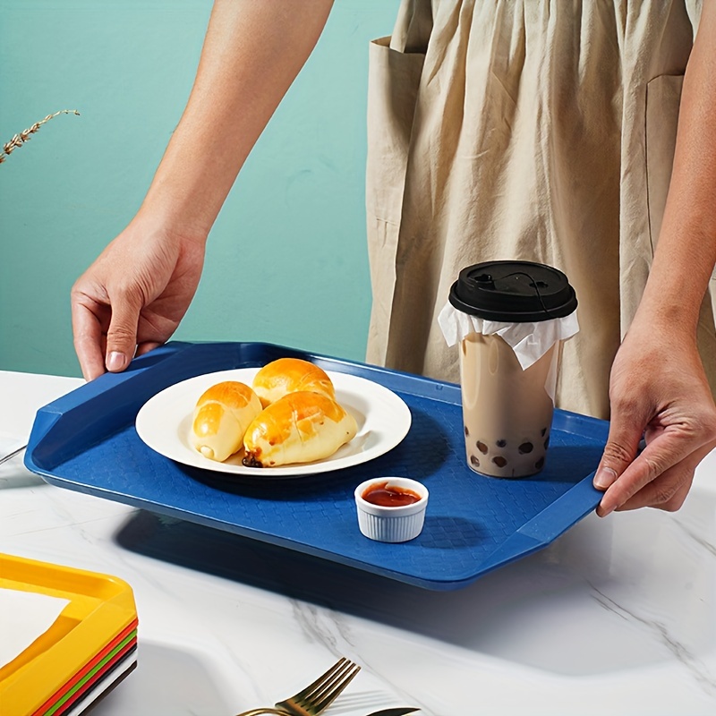 Bandeja de plástico, bandeja de comida colorida de 3 piezas, bandejas de  cafetería, bandeja para servir comida, diseñada meticulosamente Jadeshay A