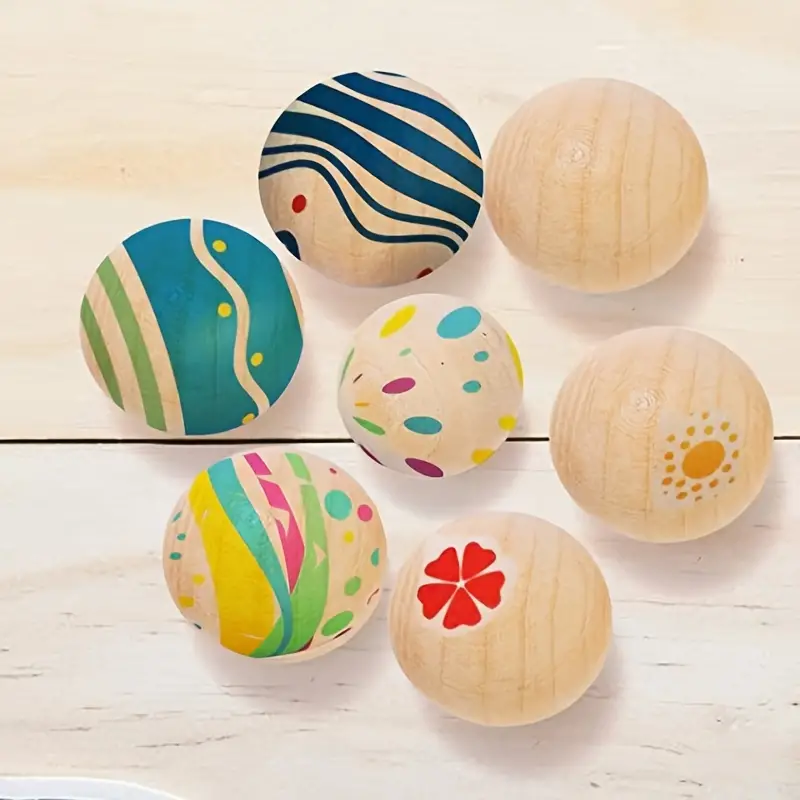 Beautiful Small Wooden Balls Wooden Balls Solid Non - Temu