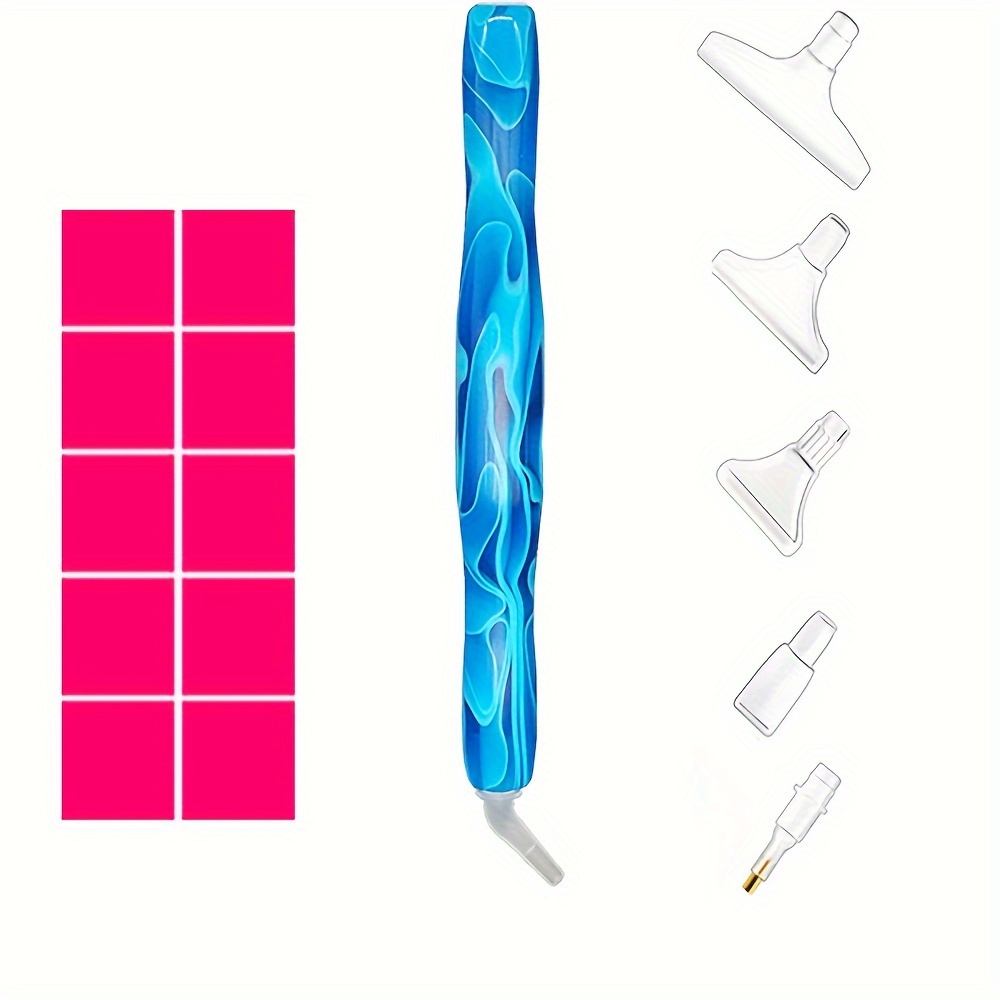 Diamond Painting Pen Handmade Resin Diamond Painting Pens with Glue Clay and Various Tips More Comfortable and Faster 5D Diamond Painting Tools