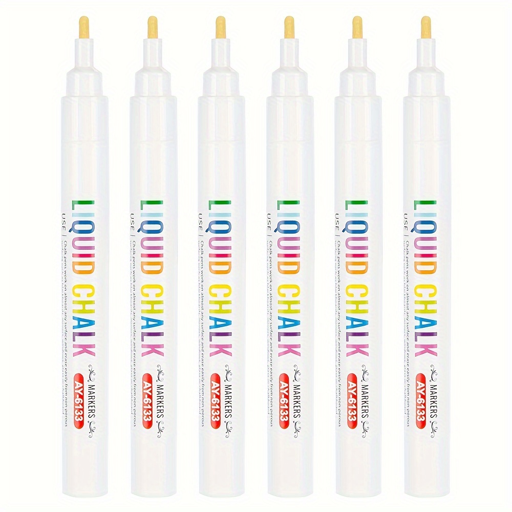 White Chalk Markers- Wet & Dry Erase Chalk Pens For Blackboard