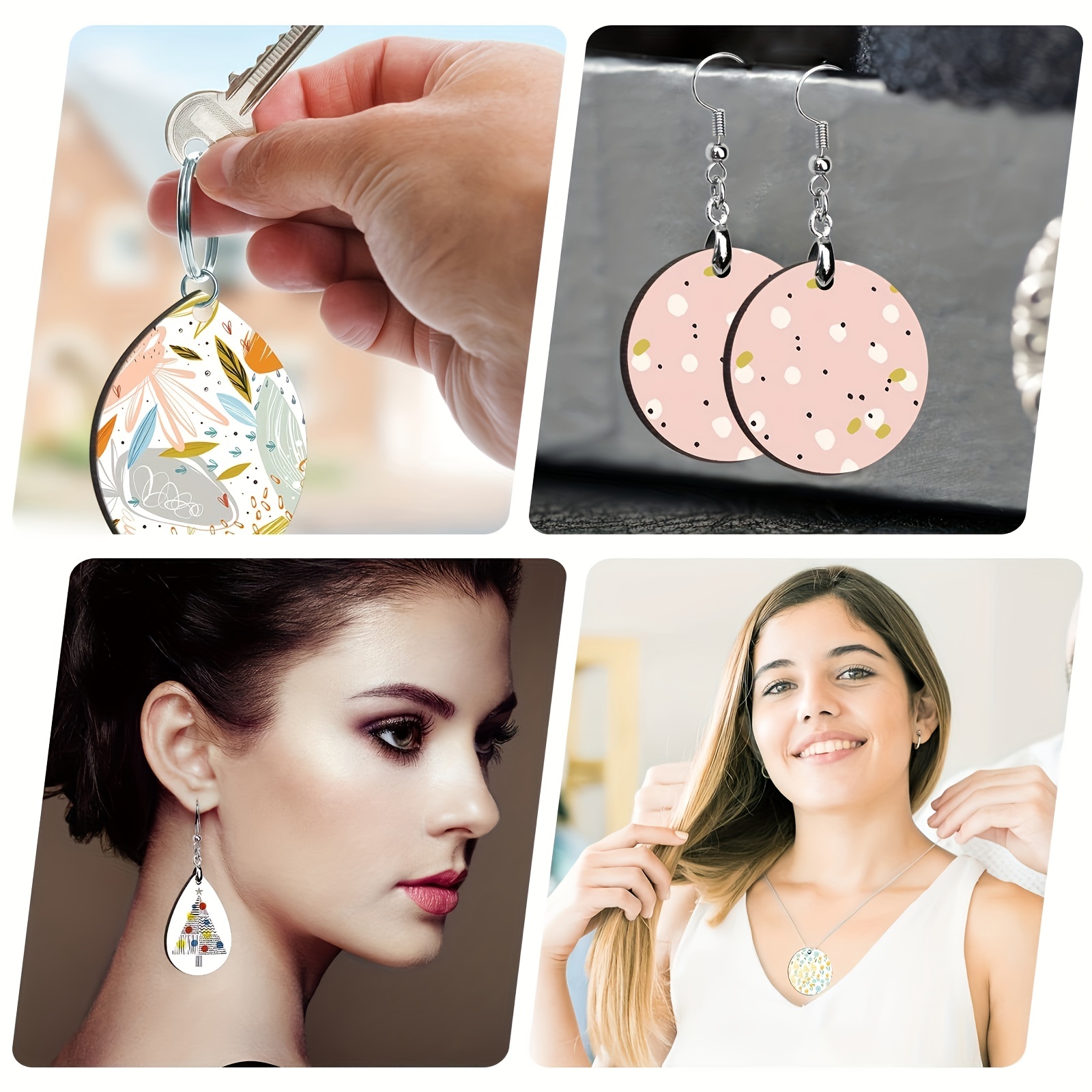 Blank Earrings Pendant Set Sublimation Blanks Earrings Kc - Temu