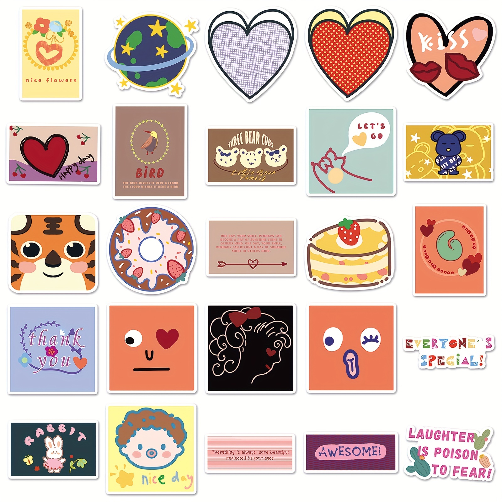 Girl Doodle Stickers Heart Love Ou Yang Nana Style Original - Temu