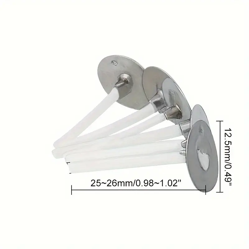 Candel Wick Holders, 4.7 Inch Wick Holders for Candle Making, 25 Pcs Metal  Wick Centering Tool