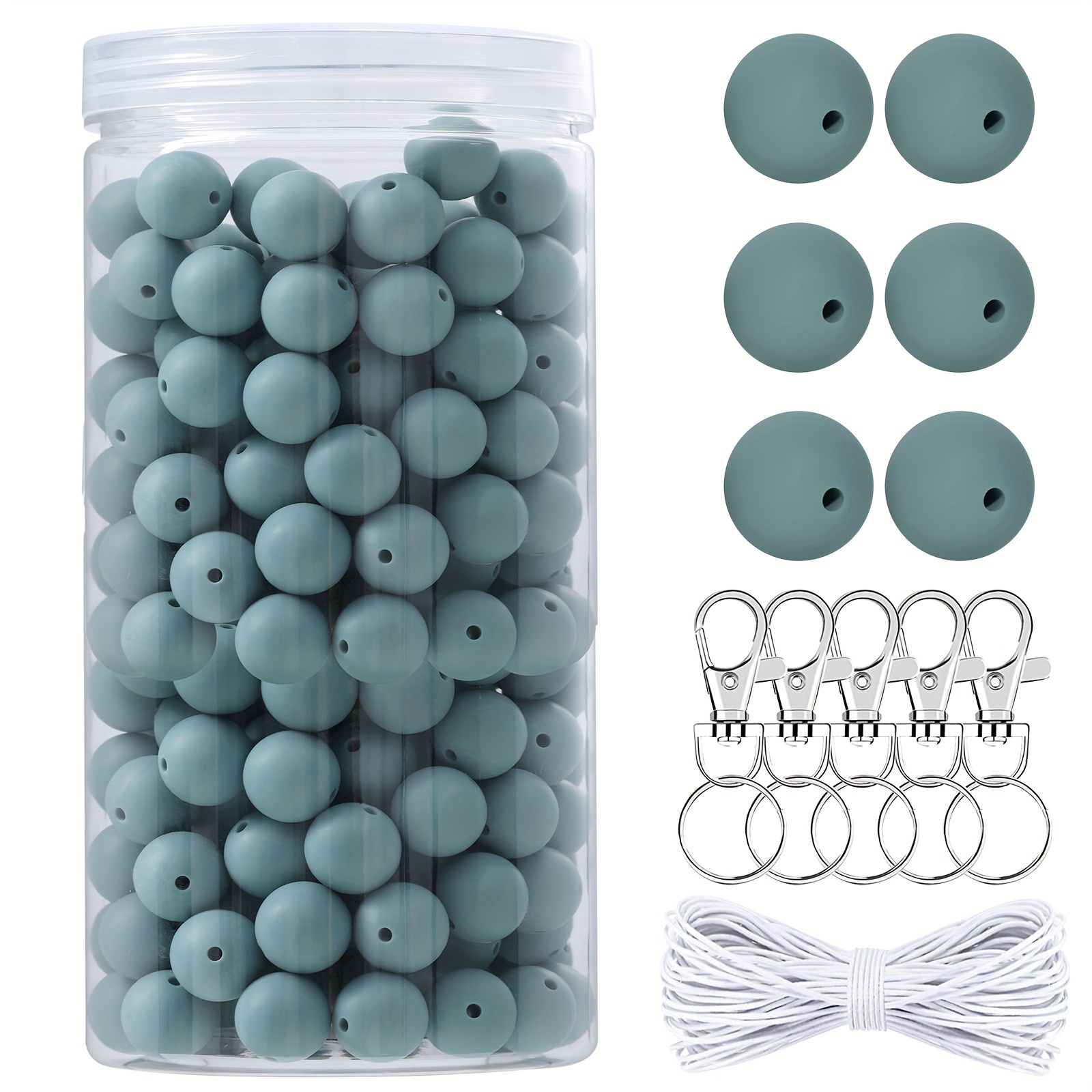 Silicone Beads Multiple Styles Shapes Bulk Rubber Beads Set - Temu