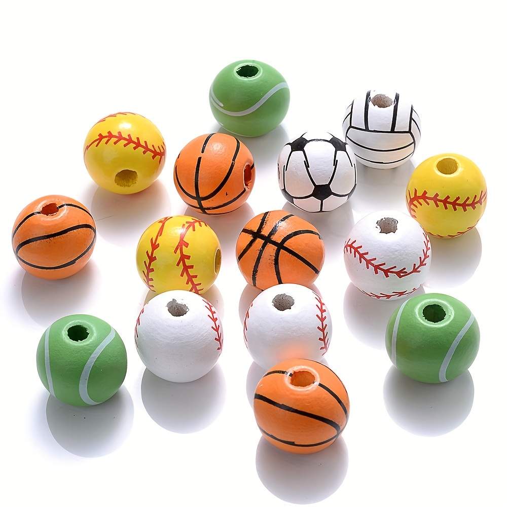 Diy Sporty Beads Basketball Football Volleyball Softball - Temu