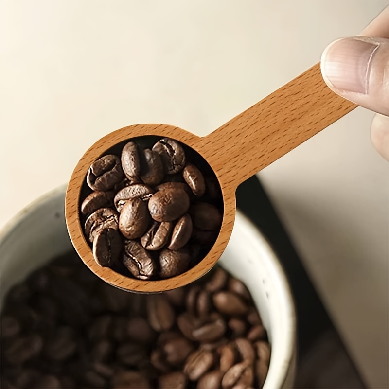 Coffee Scoop Wooden Coffee Spoon In Beech, Wood Coffee Measure Scoop Wooden  Tablespoon For Measuring Coffee Beans Or Tea Home Kitchen Accessories - Temu