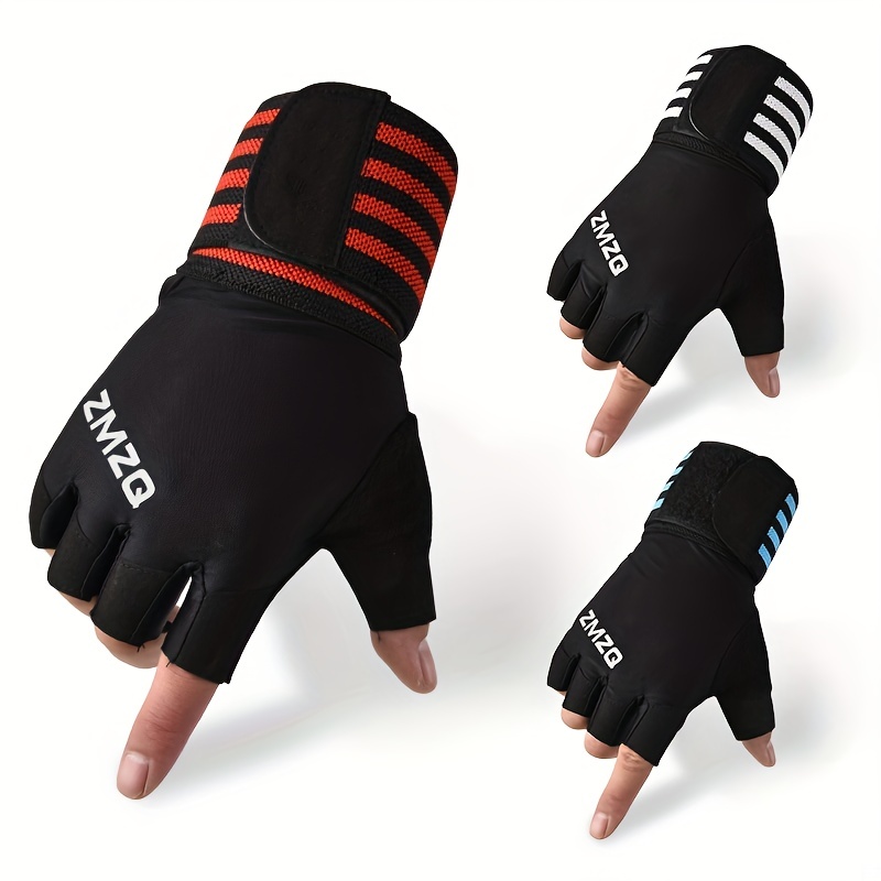 

Premium Unisex Half Finger Fitness Gloves With Wrist Support - Ideal For Dumbbell, Bar Training, And Outdoor Cycling - Enhanced Grip And Protection For Hands
