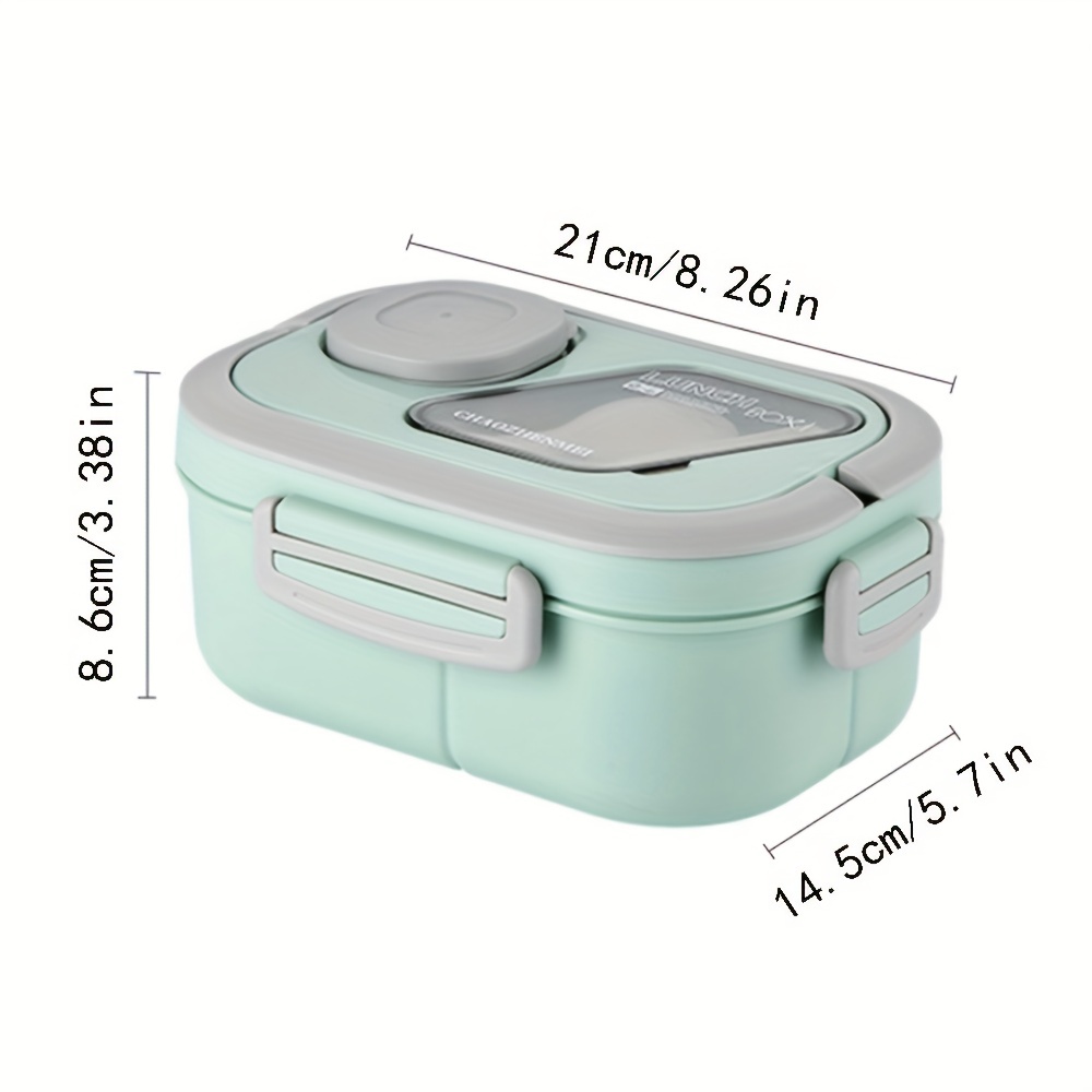 Portable Lunch Box With Spork And Dipping Bowl Perfect For - Temu