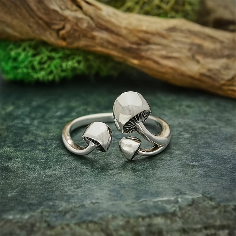 Creative Mushroom Open Ring for Women, Wedding Gift