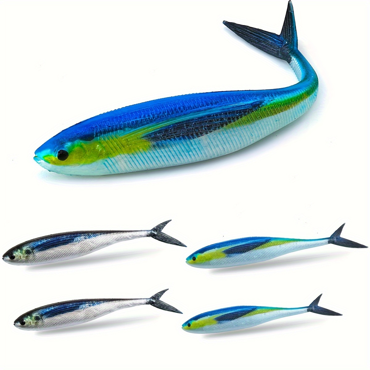 Soft Fishing Lures: Jig Heads Fork Tails Umbrella Rigs - Temu Japan