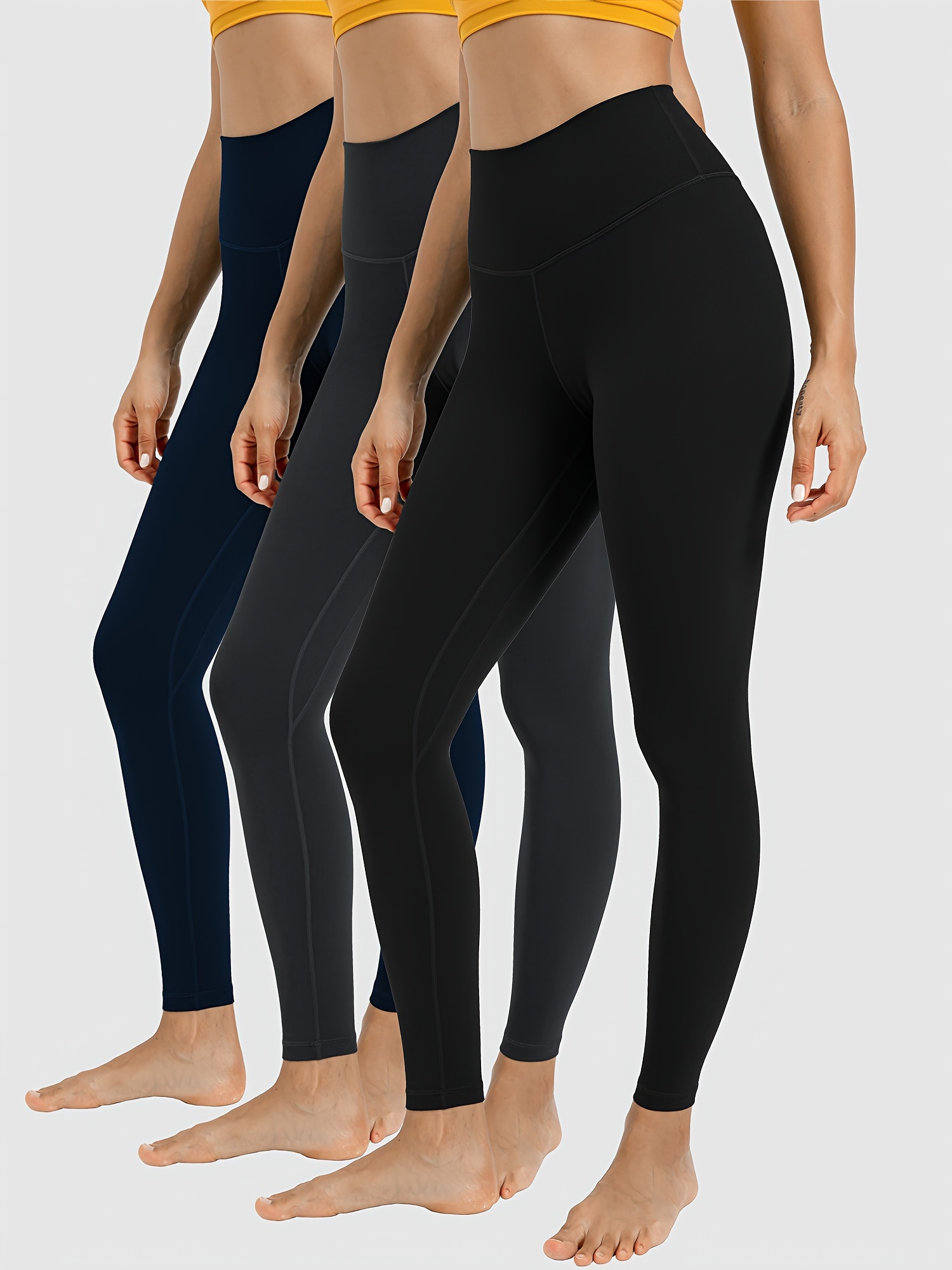 3pcs Pantalones Deportivos Ajustados Color Sólido Levantar - Temu