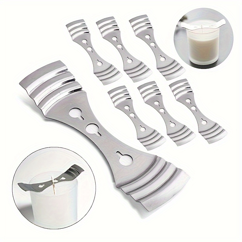 20pcs Candle Wick Holders for Candle Making, Metal Stainless Steel Candle Wicks Centering Device for Candle DIY Making (Candle Clips, Candle Jars Wick
