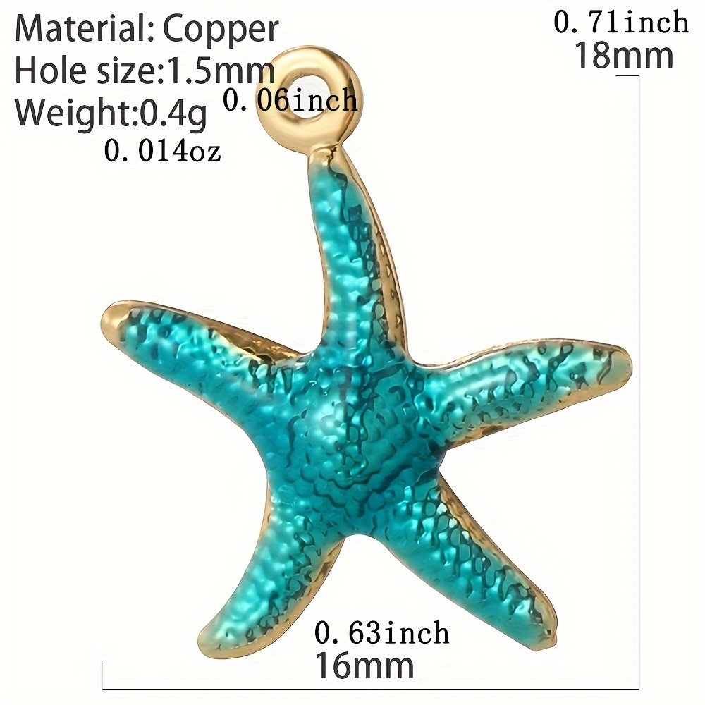 Boho Cute Starfish Dolphin Shell Fish Charms For Jewelry Making ...