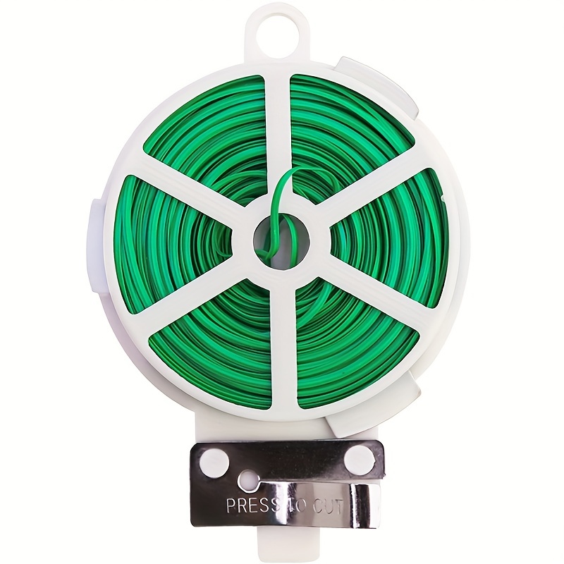 100m Green Multifunctional Twist Ties for Gardening & Office Organization