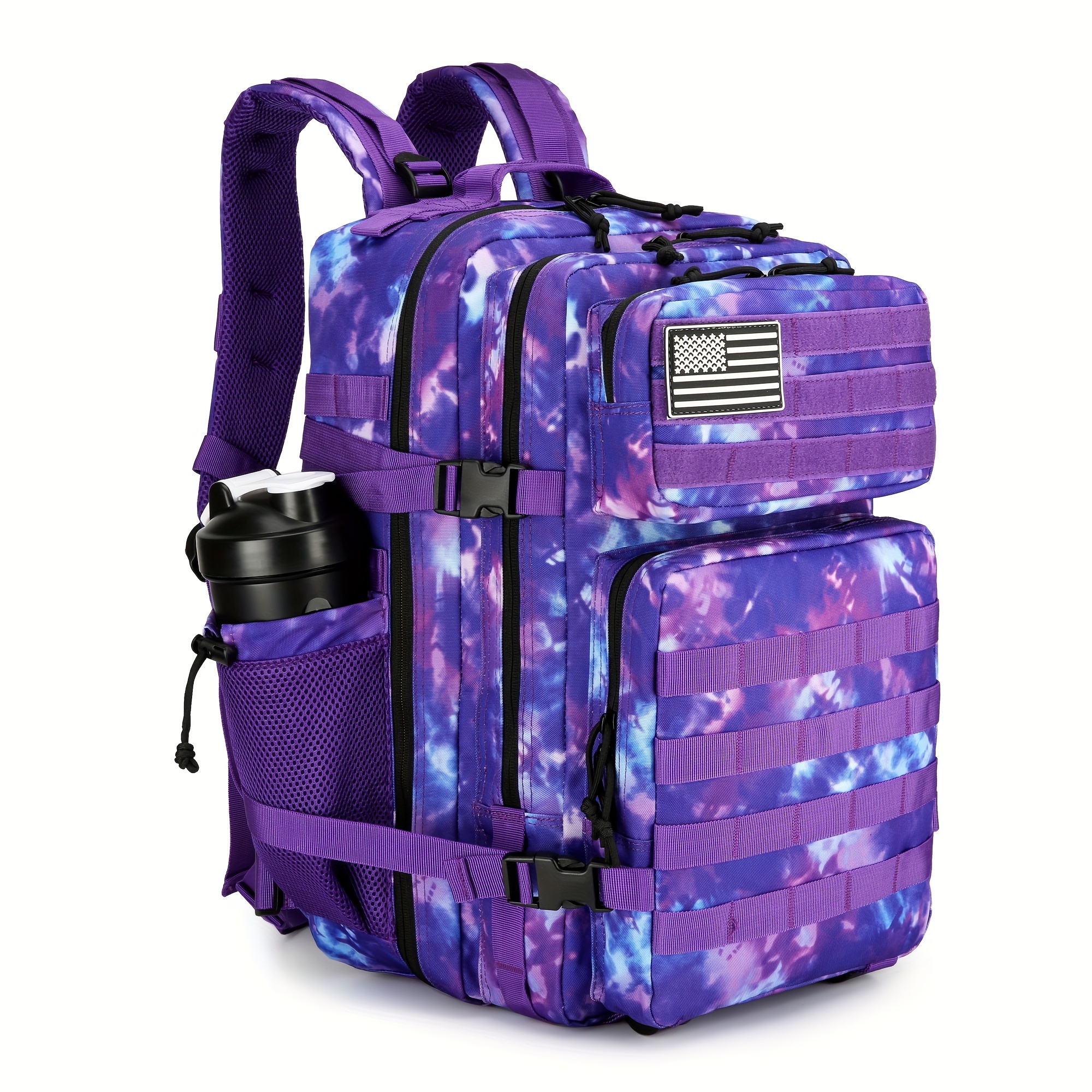 Bseash Mochila de senderismo de 50 L, resistente al agua, ligera, para  deportes al aire libre, bolsa de viaje para camping, escalada, turismo,  Morado