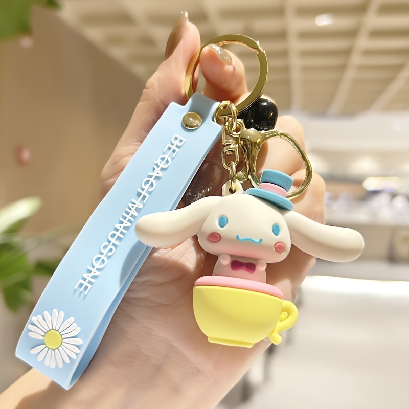 Kawaii Sanrio Cinnamoroll Keychain Ornaments Pendant for Bag Girls